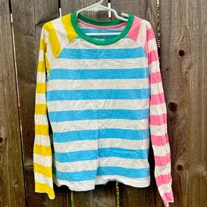 9-10y slub knit pastel stripe hotchpotch tee Mini Boden